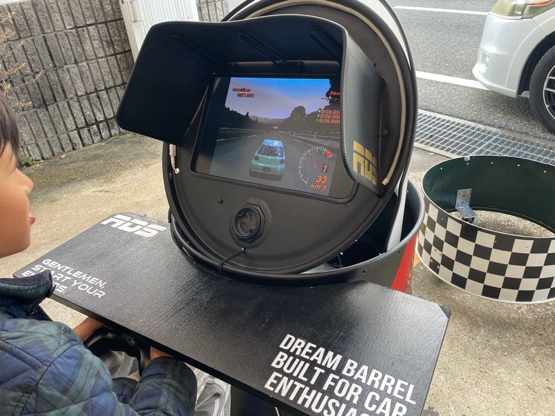 【即遊べる】ドラム缶アーケード筐体｜19型TV内蔵｜家庭用ゲーム接続OK｜一点物