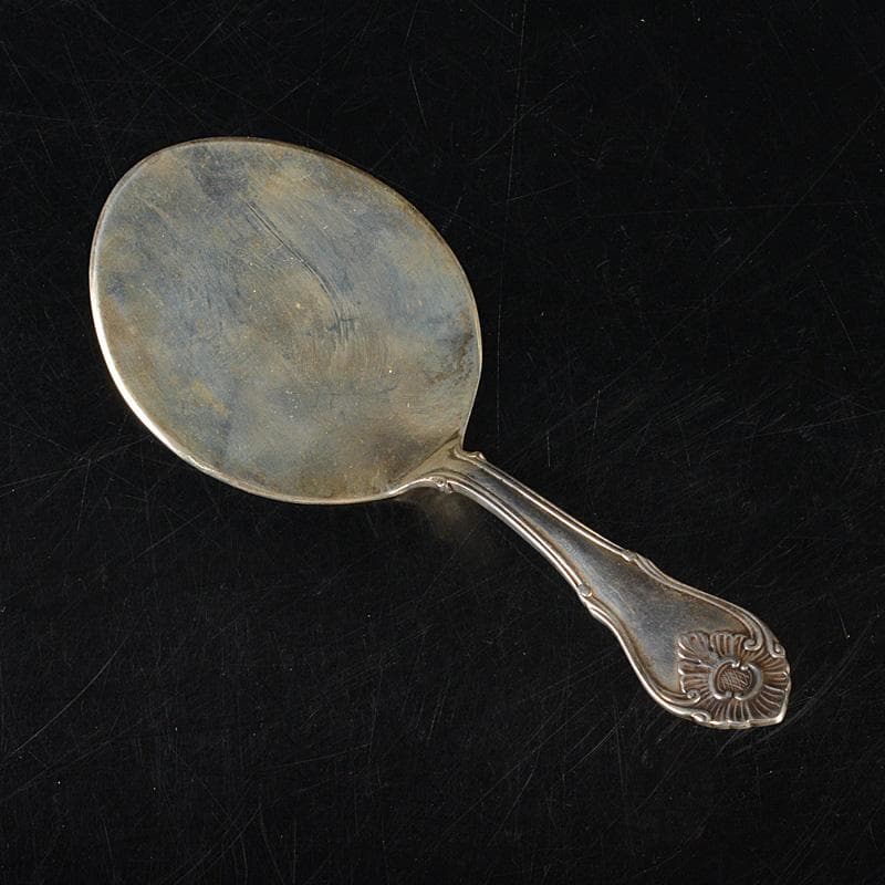 茶道具　STERLING　SILVER刻印　風炉灰匙　時代箱　M　R7313