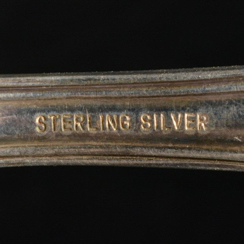 茶道具　STERLING　SILVER刻印　風炉灰匙　時代箱　M　R7313