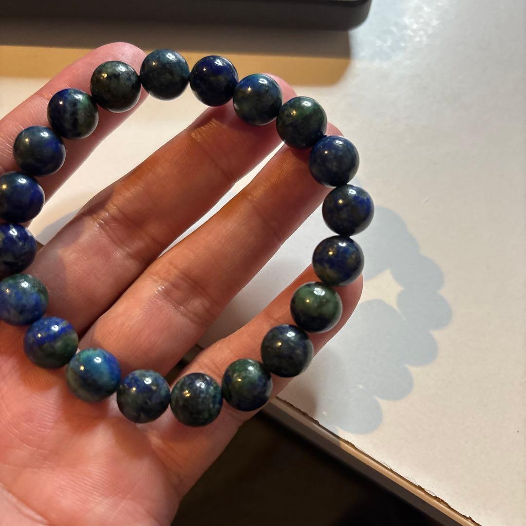 アジェロマラカイト！アズライとマラカイトぎ混ざった石！すごーい！