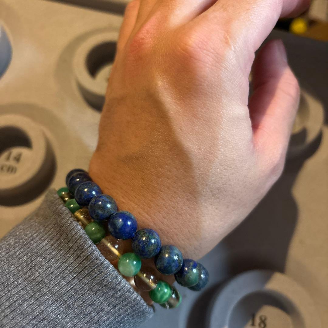 アジェロマラカイト！アズライとマラカイトぎ混ざった石！すごーい！