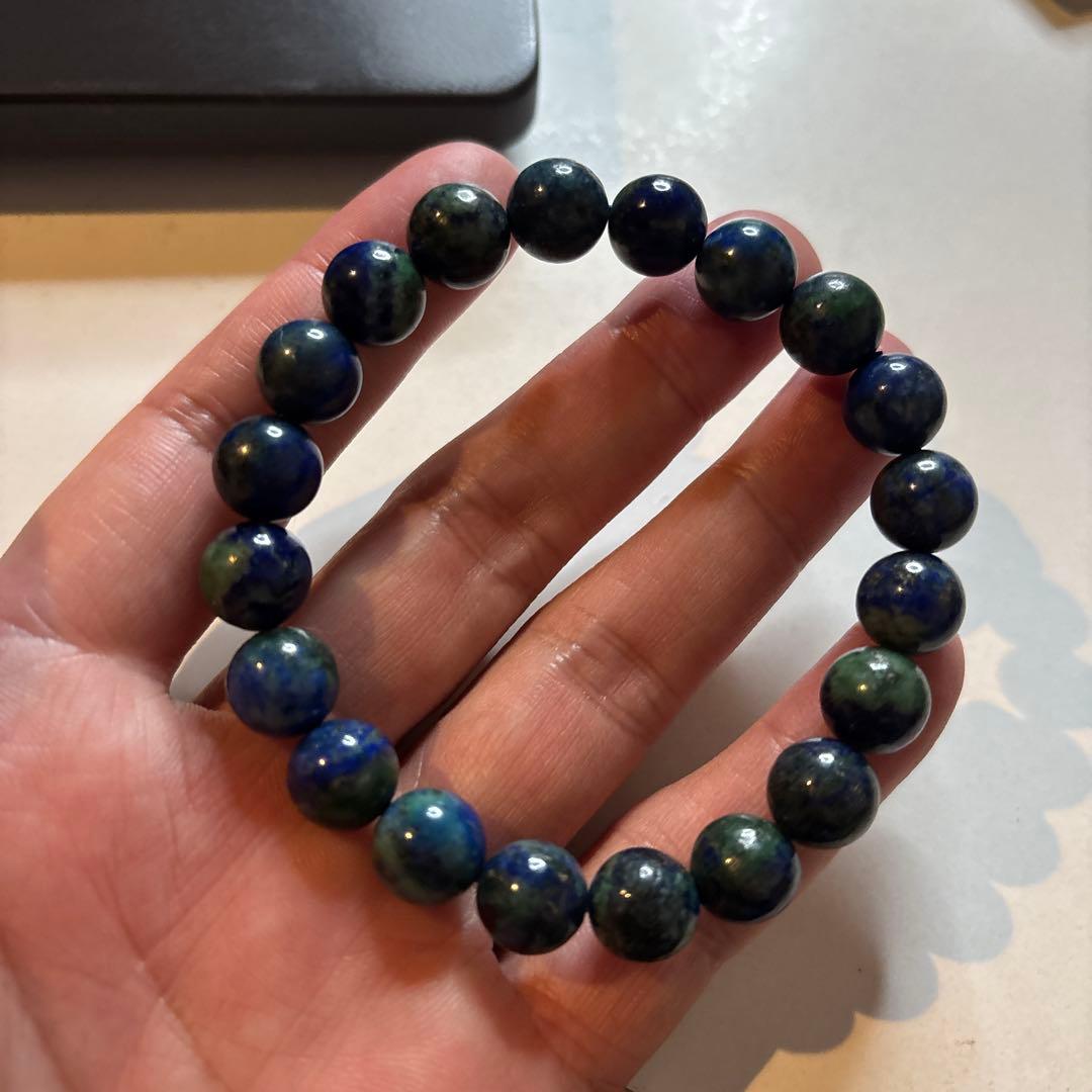 アジェロマラカイト！アズライとマラカイトぎ混ざった石！すごーい！