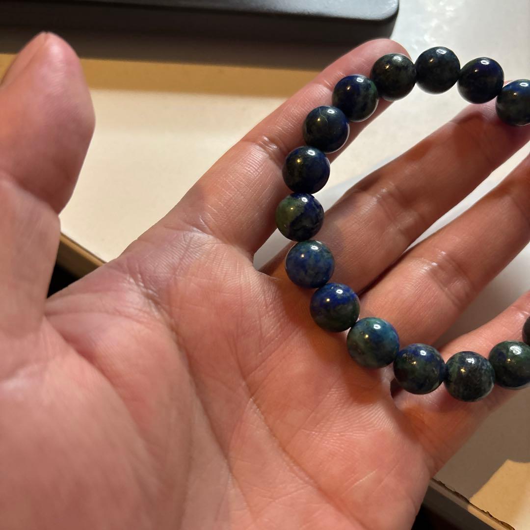 アジェロマラカイト！アズライとマラカイトぎ混ざった石！すごーい！