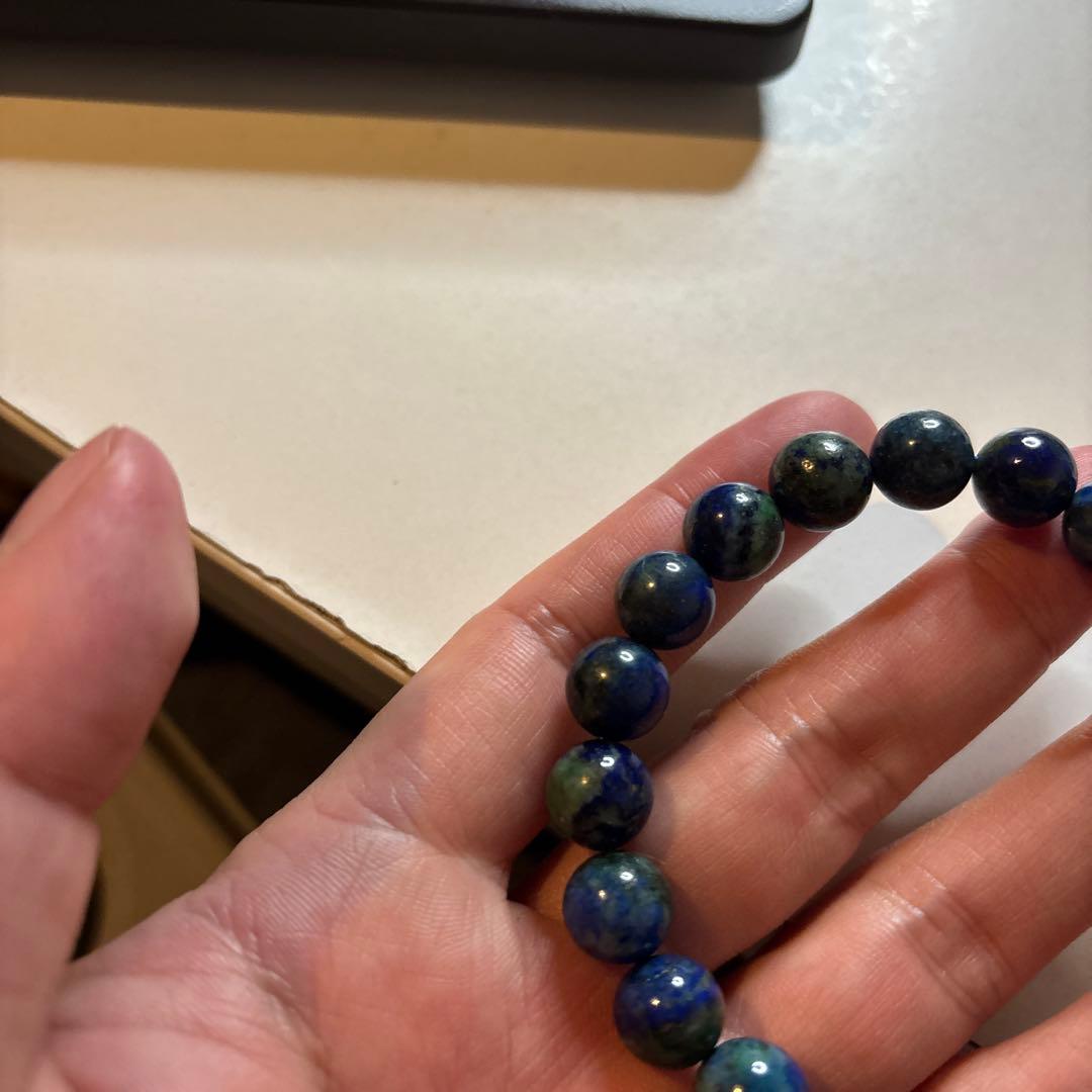 アジェロマラカイト！アズライとマラカイトぎ混ざった石！すごーい！