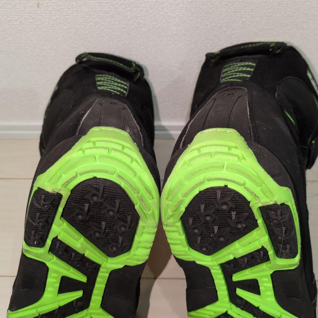 極美品 女性着用品　260 head スノーボードブーツ ブラック/グリーン