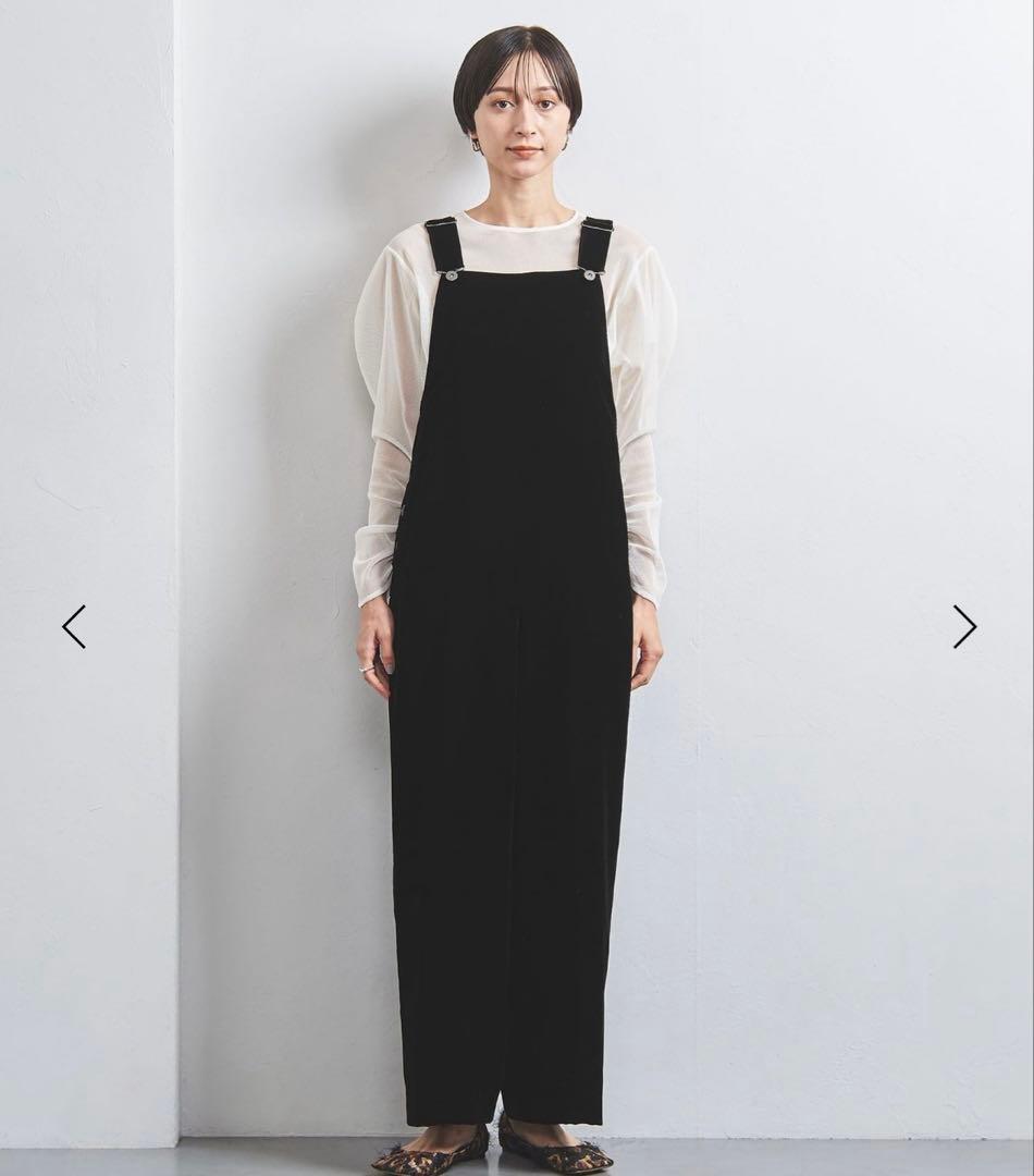 【美品】UNITED ARROWS ベルベット サロペット パンツ　38