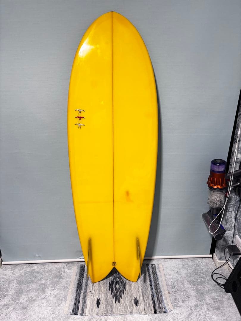 レア　本人DTマーク有り　ドナルドタカヤマ　レトロツインサーフボード5.4