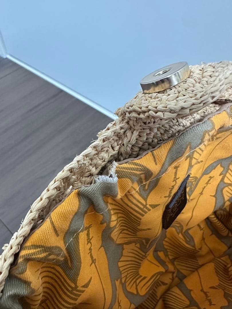 JAMIN PUECH ジャマンピュエッシュ　扇形デザイン かごバッグ