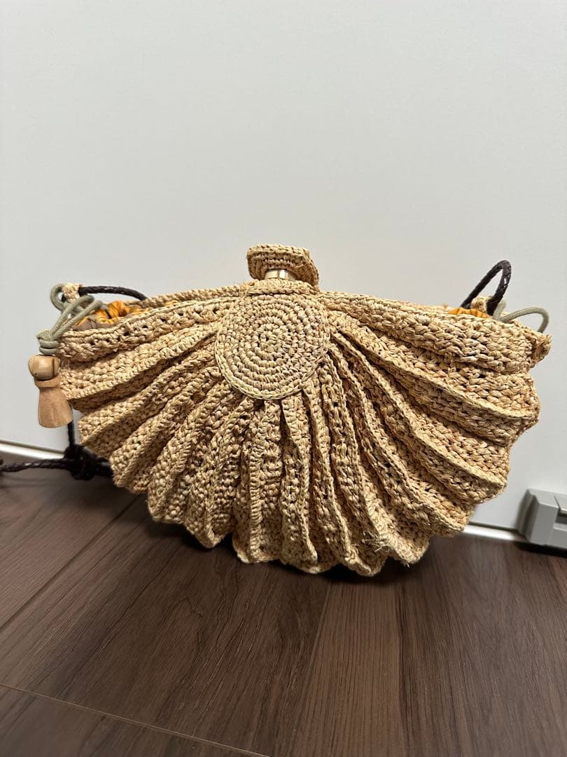 JAMIN PUECH ジャマンピュエッシュ　扇形デザイン かごバッグ