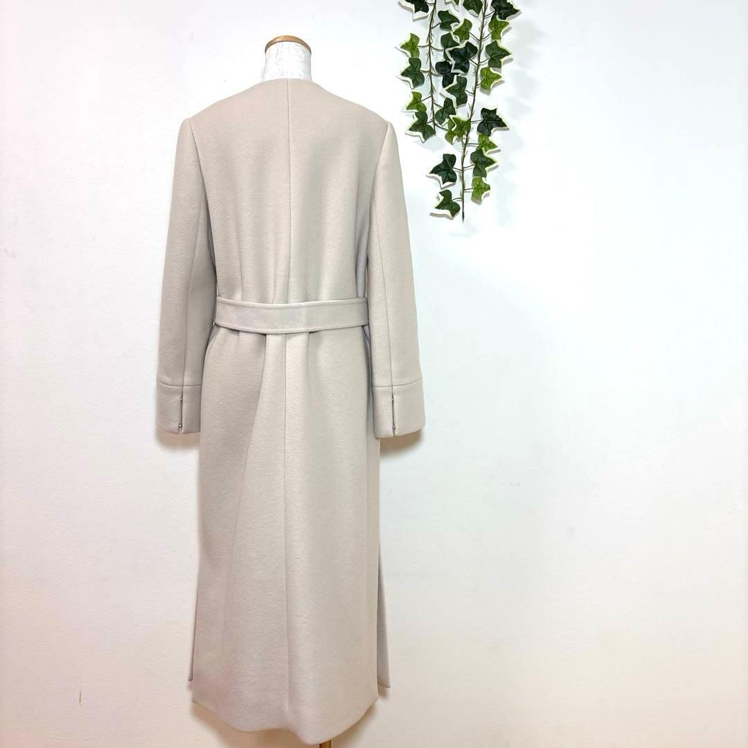 【最終価格】FRAY I.D MANTECOノーカラーコート ロング　アイボリー