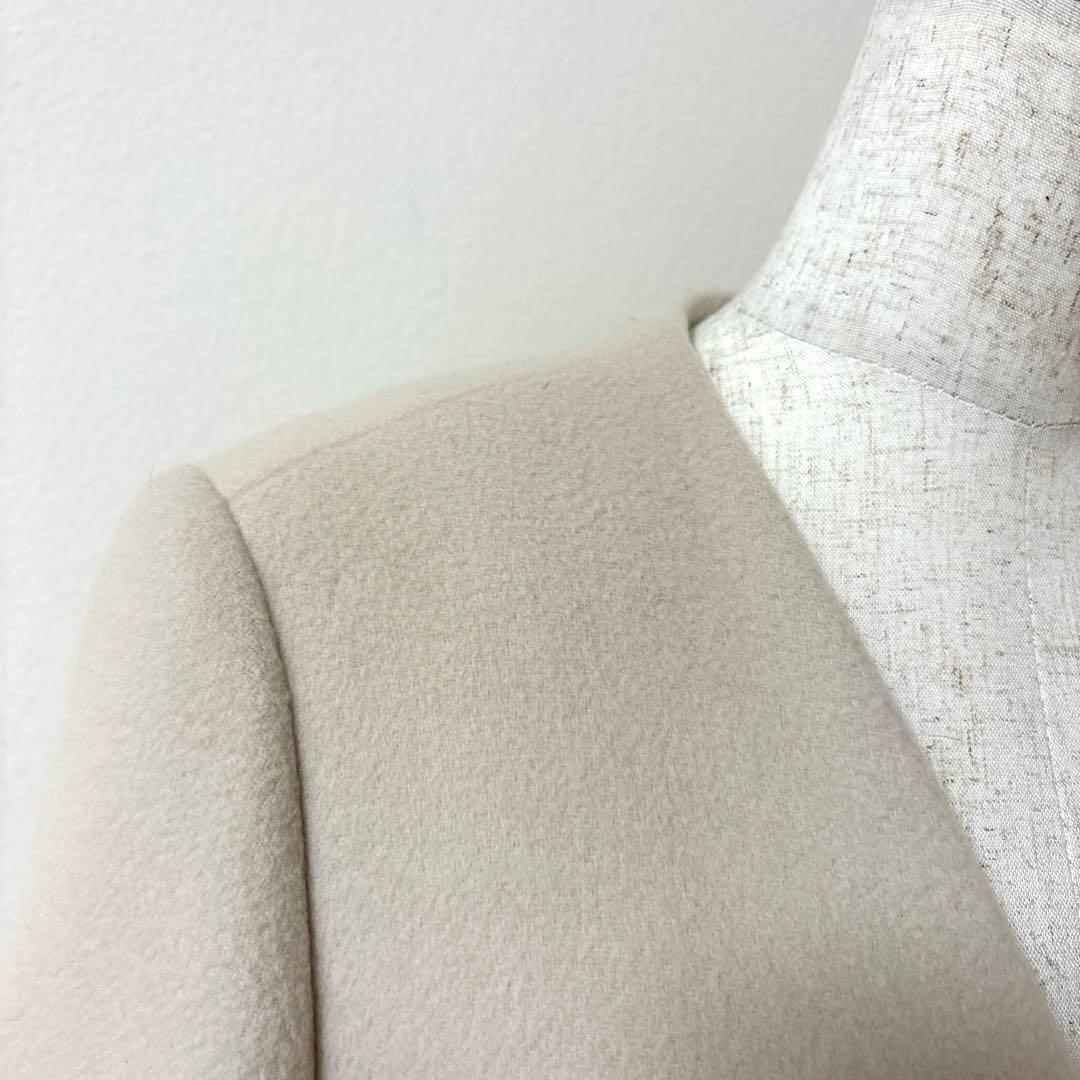 【最終価格】FRAY I.D MANTECOノーカラーコート ロング　アイボリー