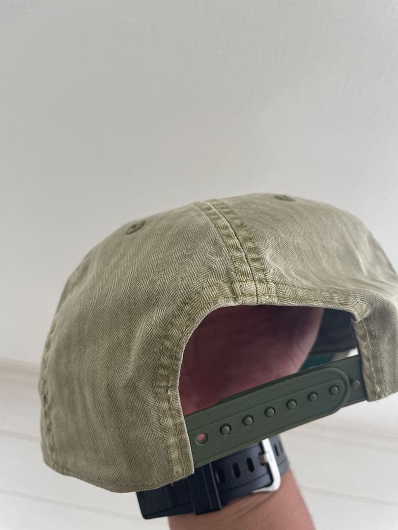 RRl刺繍ロゴ付きオリーブドラブキャップ