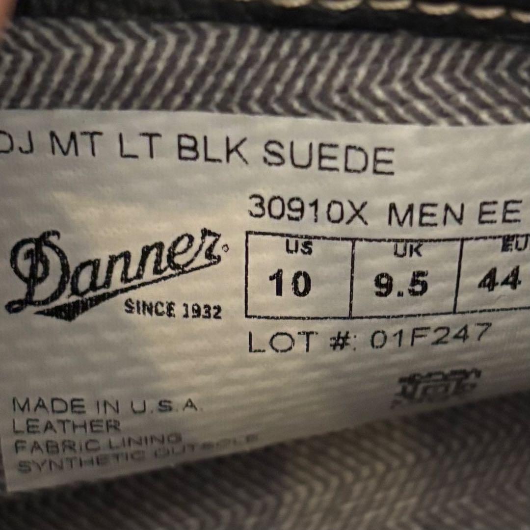 【極美品】 Danner マウンテンライト スエード ブラック US10