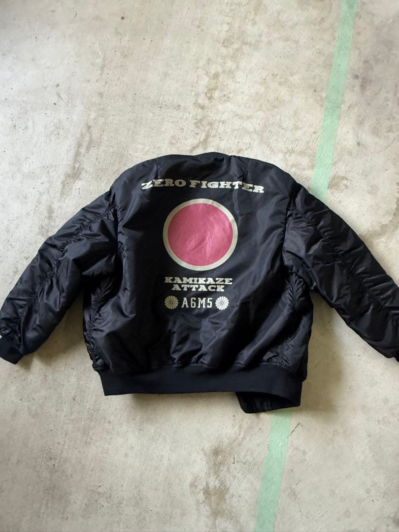 和柄ミリタリーＭＡ-１ジャケット「零戦」-ZEROFIGHTER-