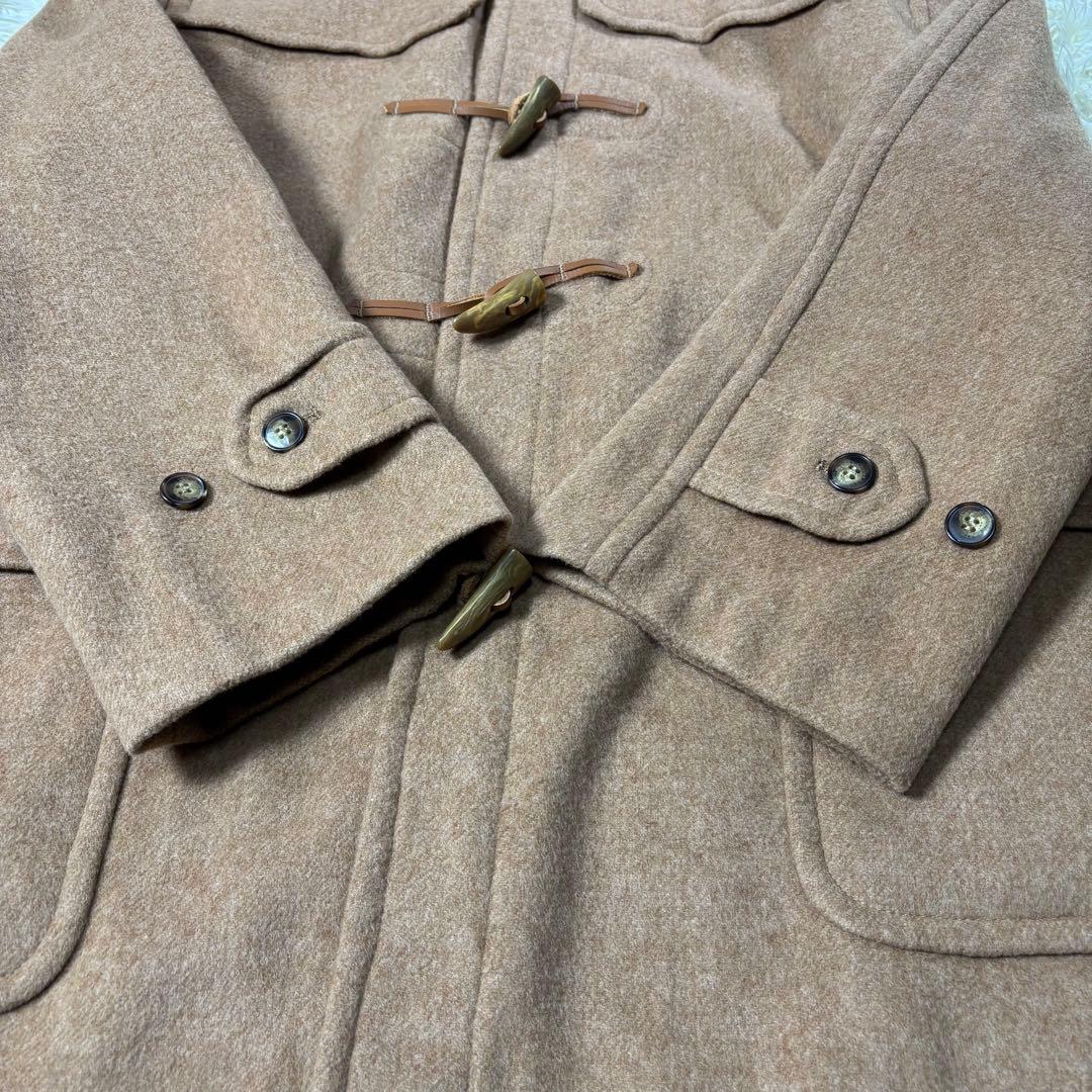 英国製 カシミヤ混 グローバーオール ダッフルコート L~XL相当 チェック柄