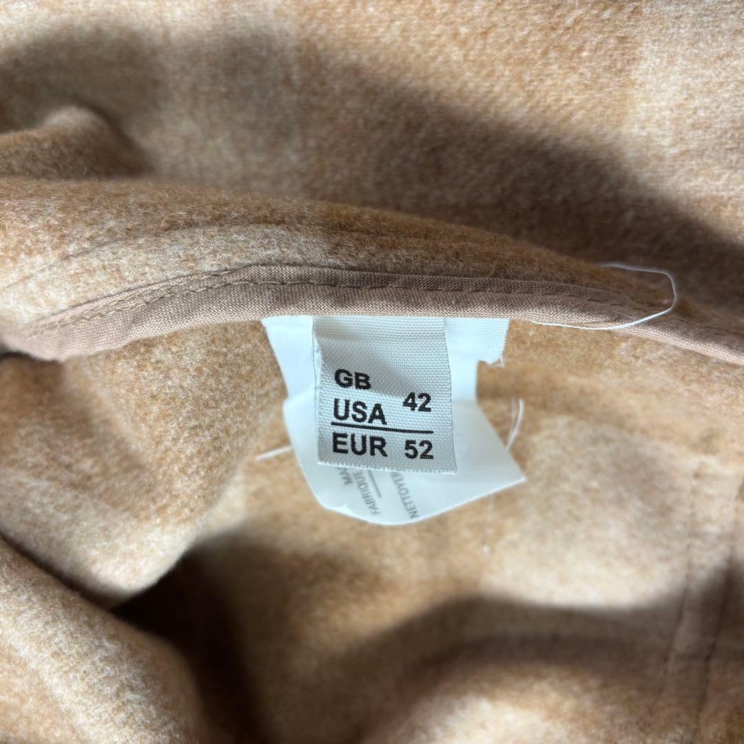 英国製 カシミヤ混 グローバーオール ダッフルコート L~XL相当 チェック柄