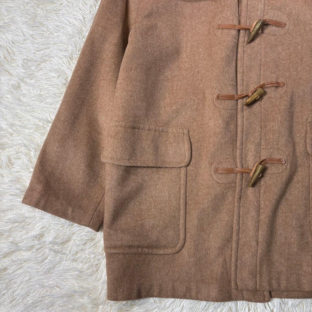 英国製 カシミヤ混 グローバーオール ダッフルコート L~XL相当 チェック柄