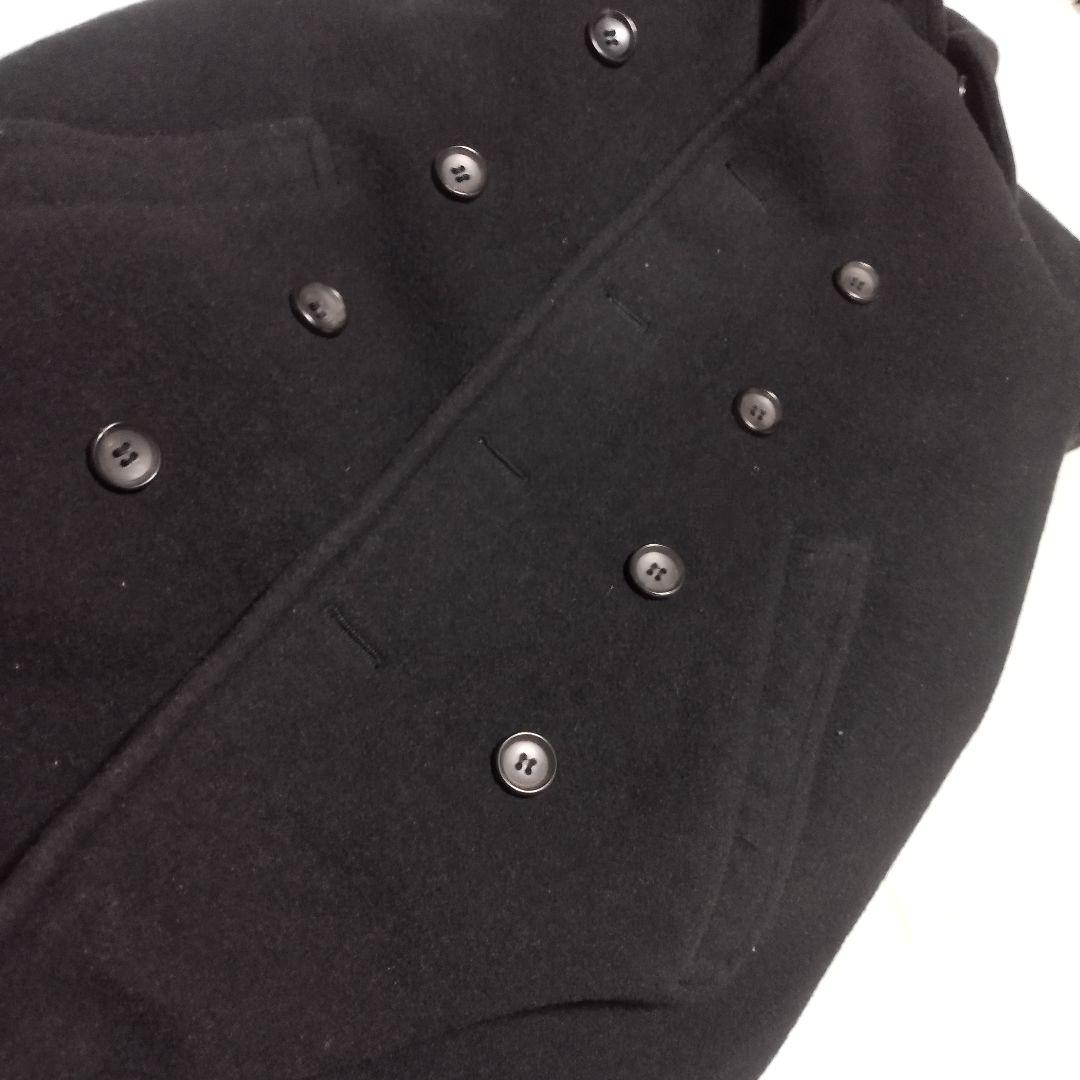  ×コムデギャルソン　ウールＰコート　黒　EUR50