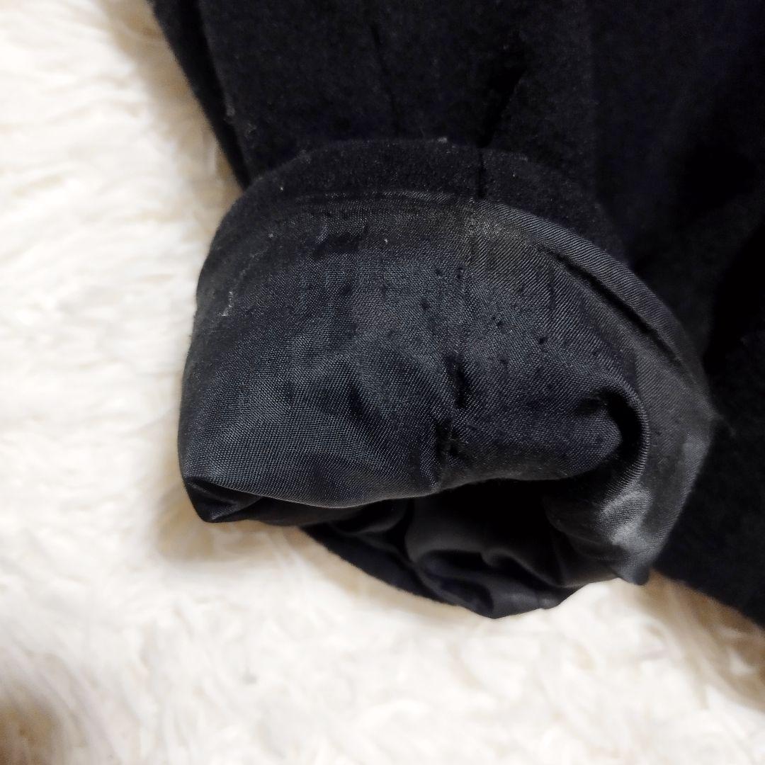  ×コムデギャルソン　ウールＰコート　黒　EUR50