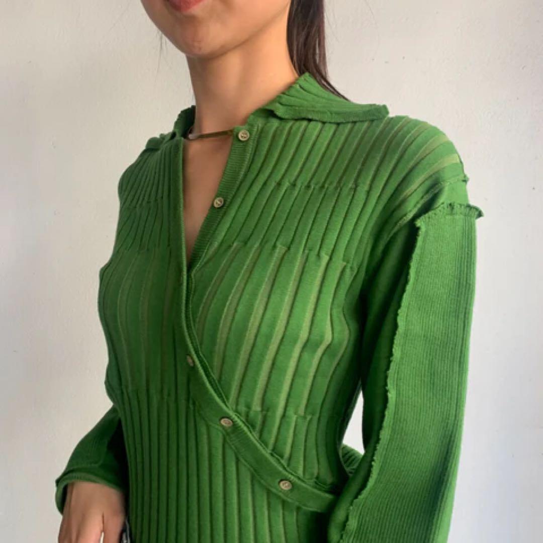 PERVERZE パーバーズ　マルチリブセーター　ブラック