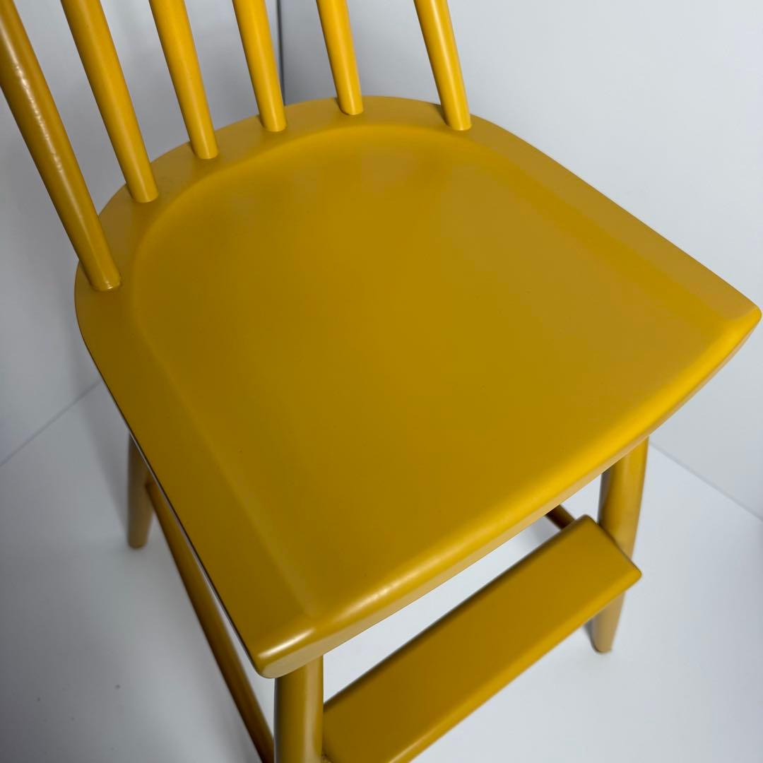 ベルメゾン　ハイチェアー　椅子　子ども　ダイニング　イエロー　ウィンザーチェア
