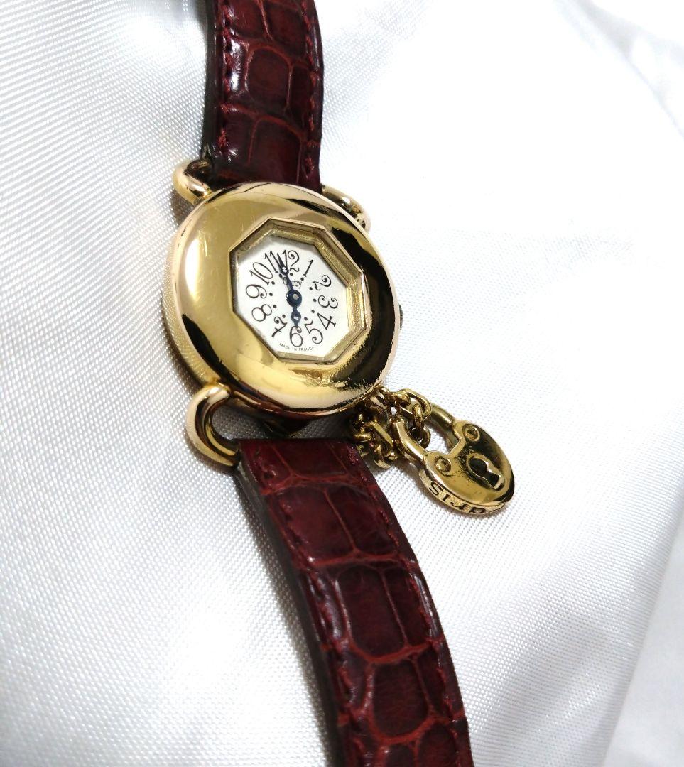 希少　obrey　純銀　ハートチャーム　腕時計