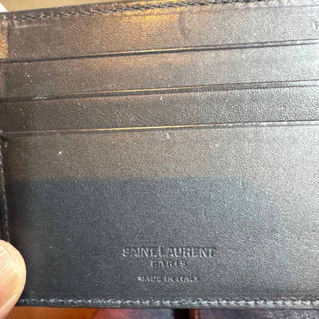 SAINT LAURENT ブラック マネークリップとカードケース