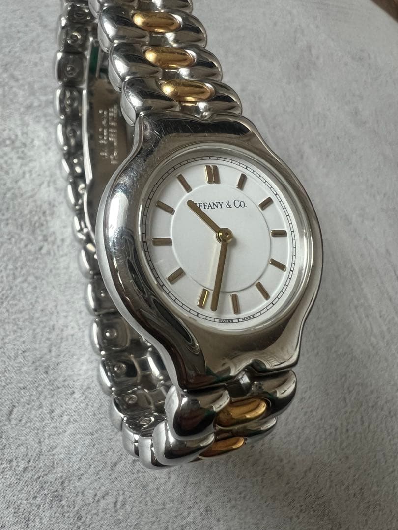訳あり Tiffany & Co. シルバーゴールド腕時計