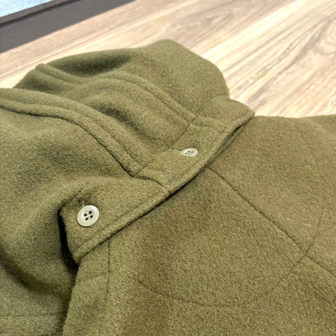 DANTON ダントン フードジャケット 42 ウールモッサ コート オリーブ