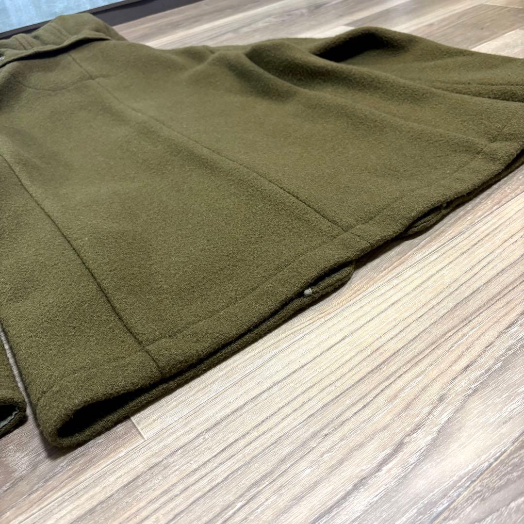 DANTON ダントン フードジャケット 42 ウールモッサ コート オリーブ