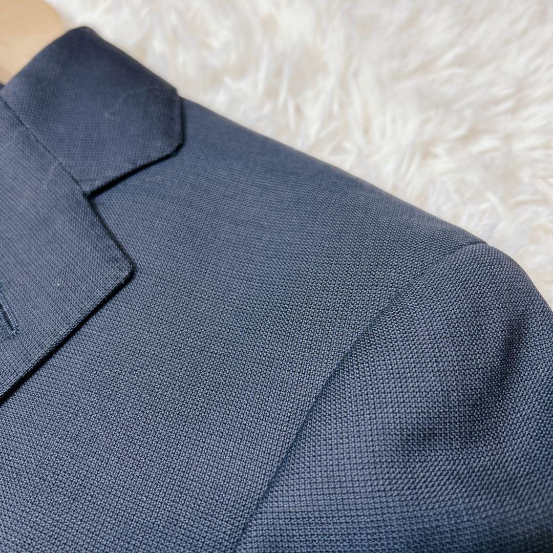 極美品✨BEAMS F セットアップ　3ボタン　無地　ネイビー　サイズ95S