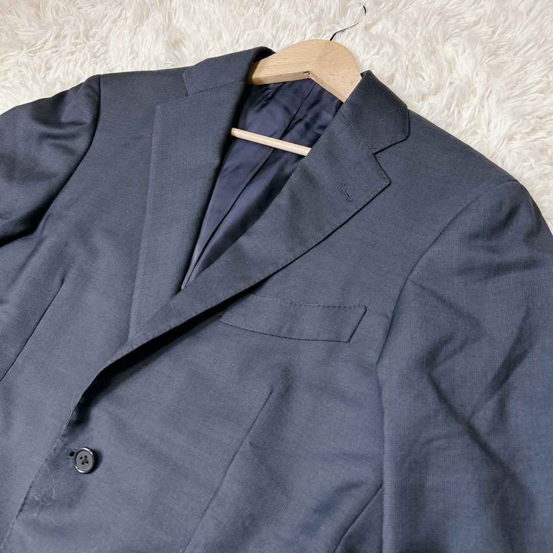 極美品✨BEAMS F セットアップ　3ボタン　無地　ネイビー　サイズ95S