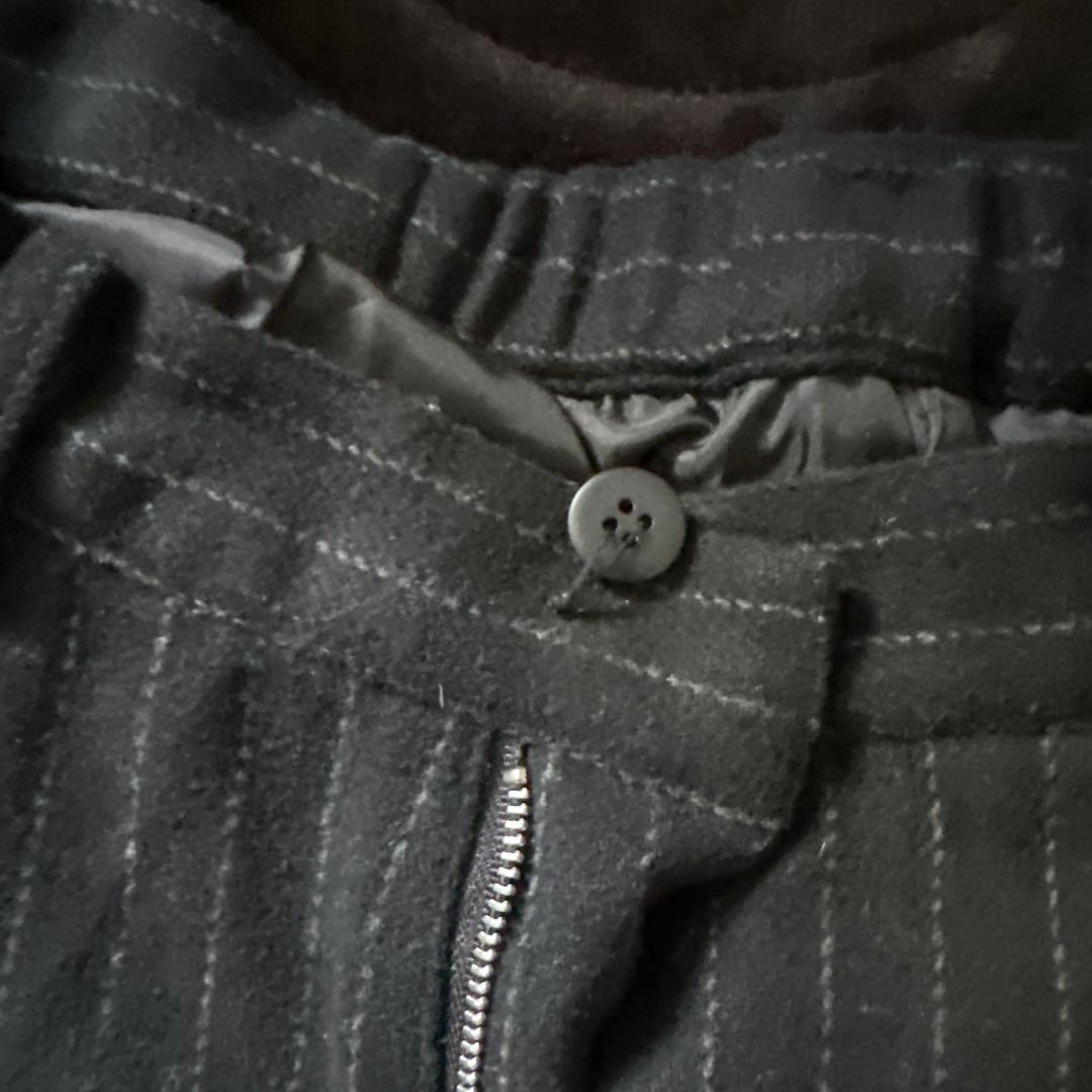 Sinss フランネル２タックワイドストライプスラックス