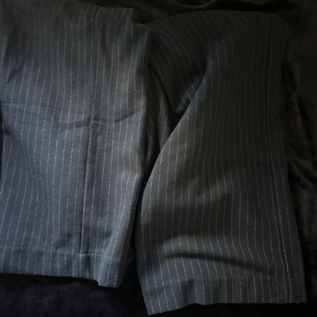 Sinss フランネル２タックワイドストライプスラックス