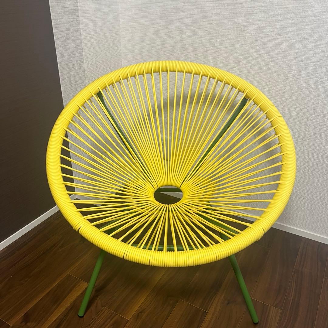 Francfranc ロータス パーソナルチェア フランフラン イエローグリーン