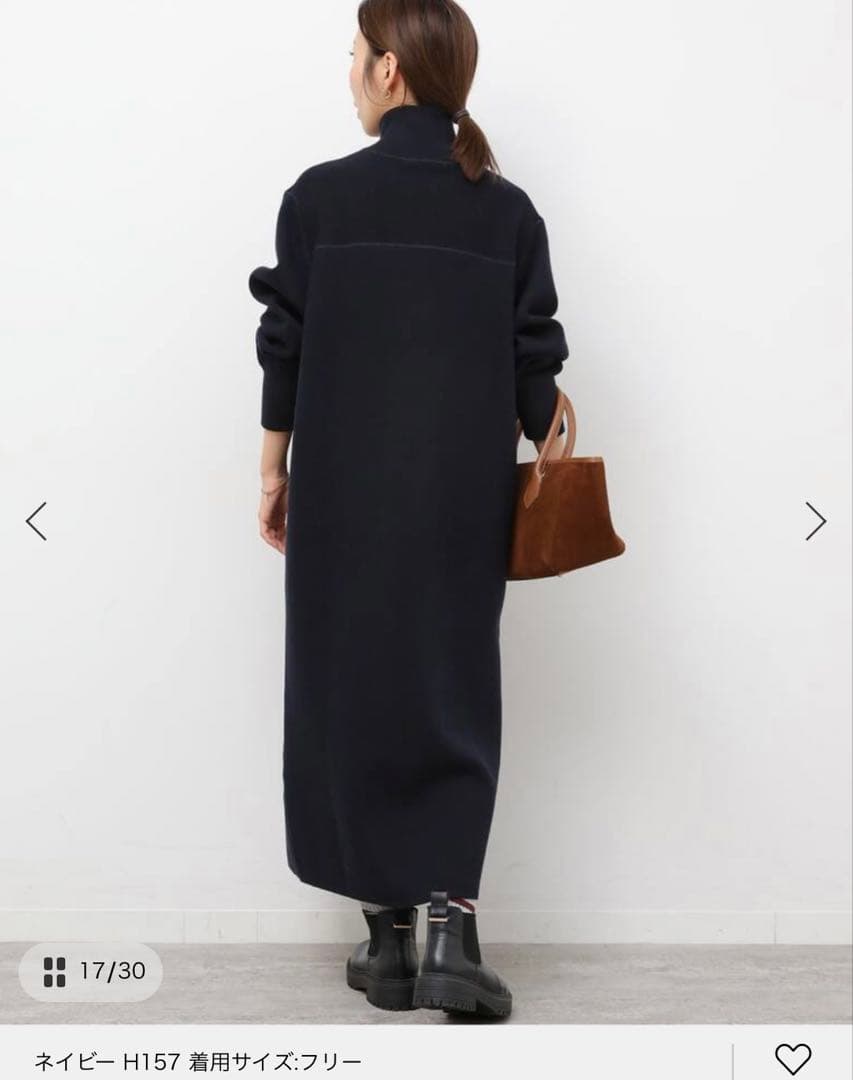 ジャーナルスタンダード　[WEB限定]スウェットライクハーフジップワンピース