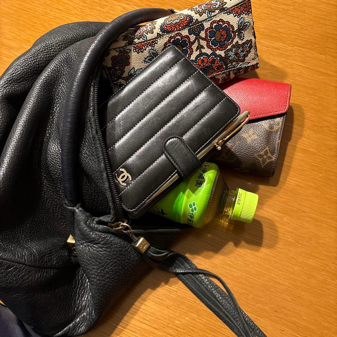 686 CHANEL正規品バック　ブラック　ワンショルダー　フリンジ　レザー