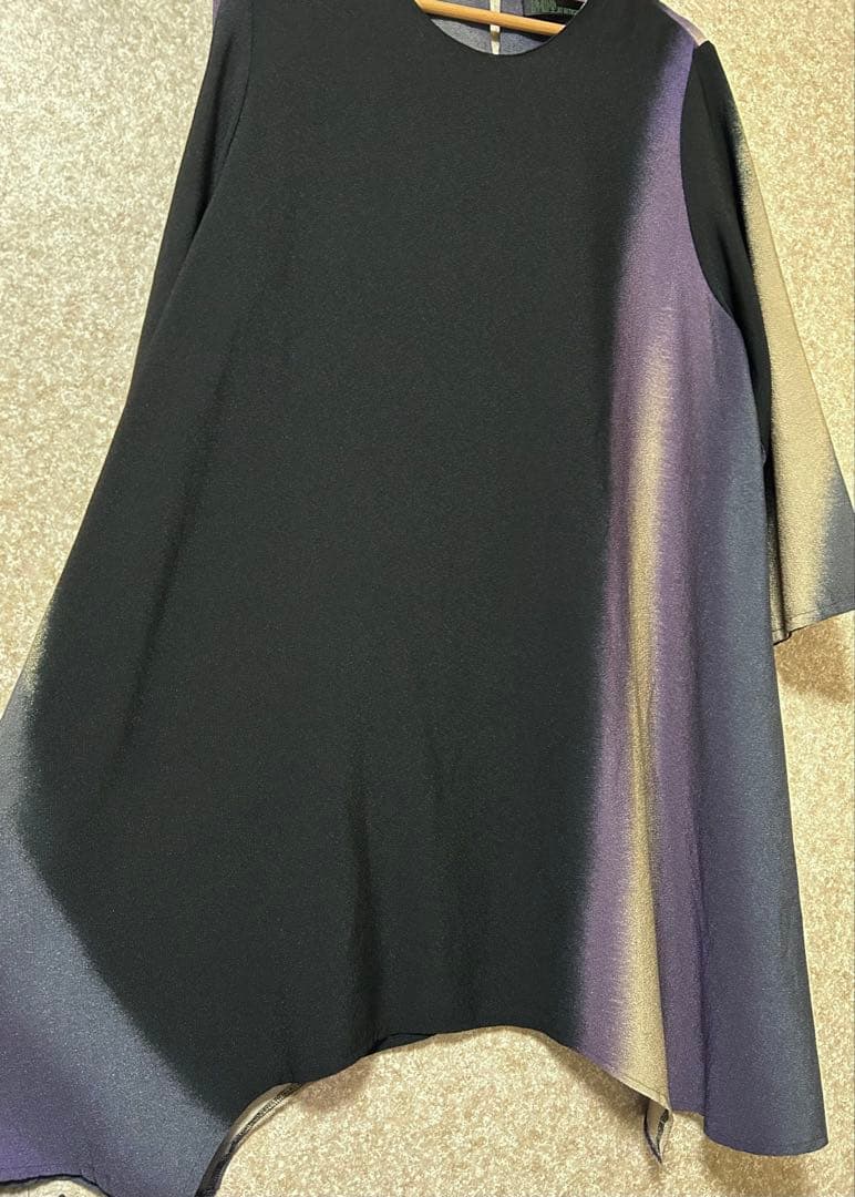 大きいサイズ 詩仙堂 BYHITOSHI チュニック ワンピース ちりめん 和柄