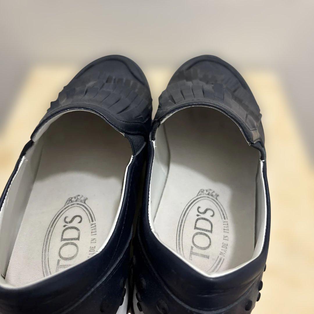 美品TOD'S☆ネイビー フリンジ付きスニーカー