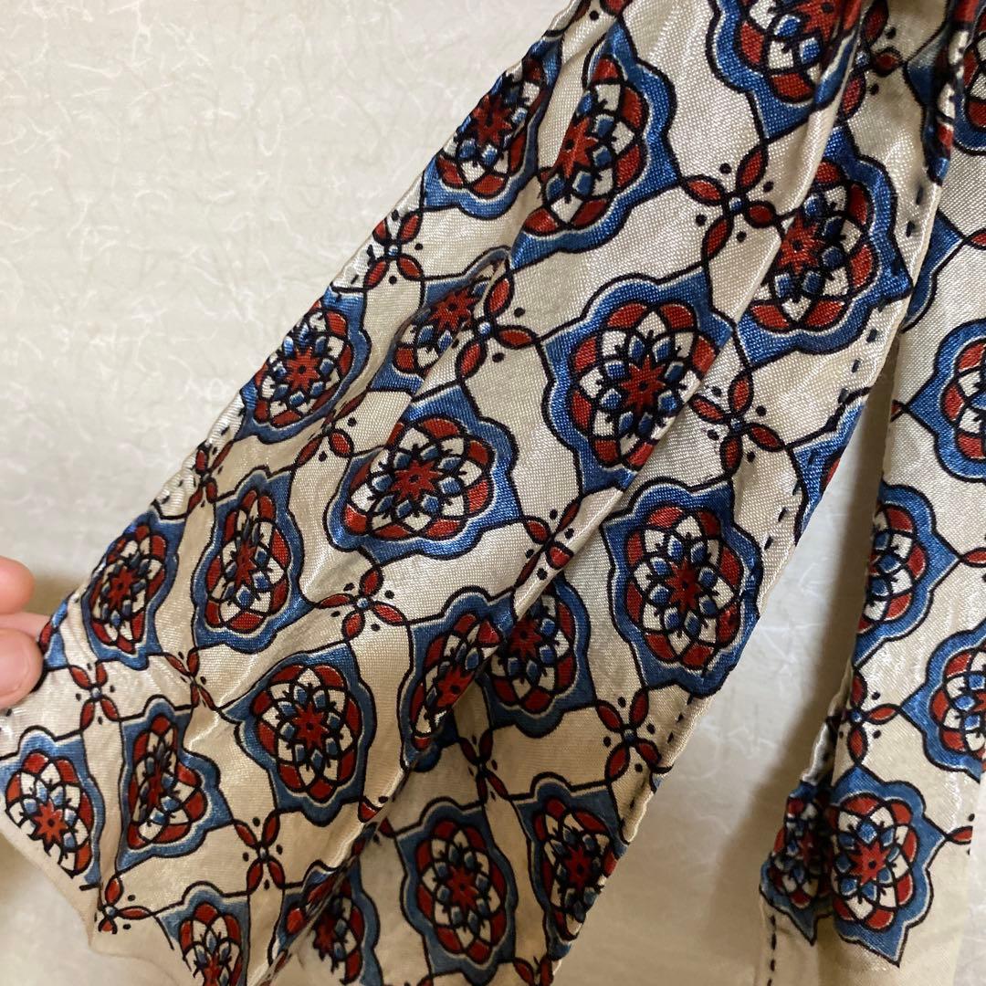 John Alexander Skelton 総柄レーヨンコットンスカーフ