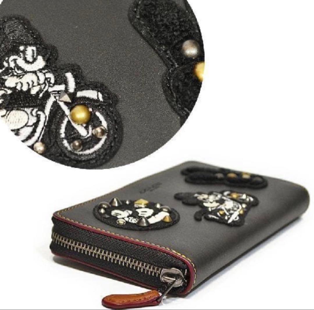 COACHコーチ×ディズニーミッキーマウスパッチワークレザー長財布