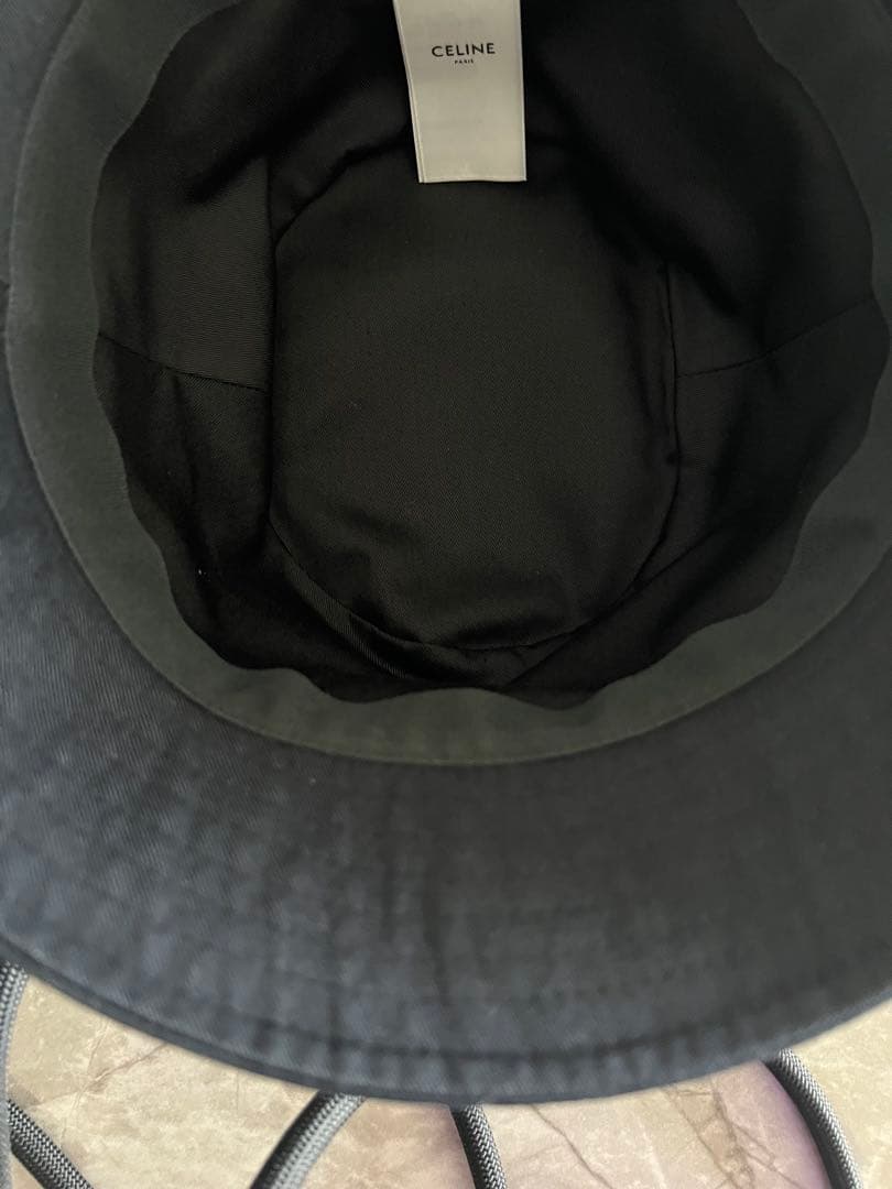 【中古】CELINE ブラック バケットハット L