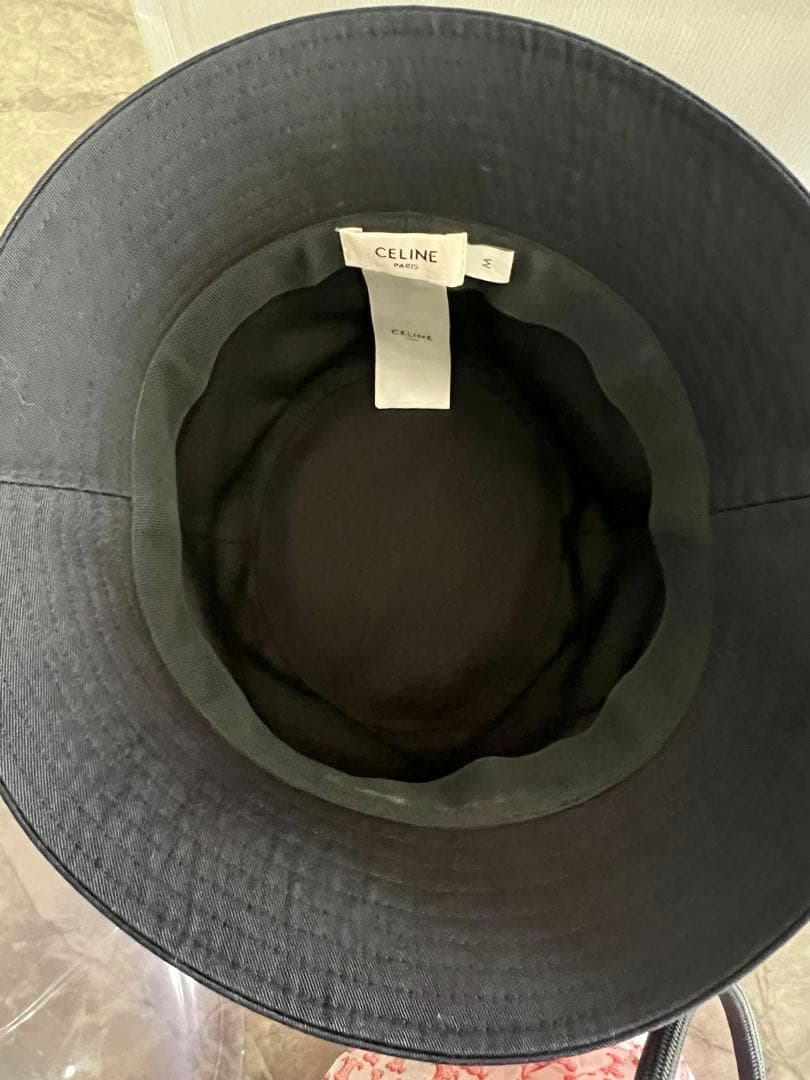 【中古】CELINE ブラック バケットハット L