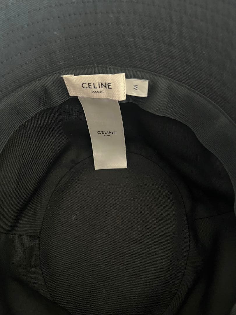 【中古】CELINE ブラック バケットハット L
