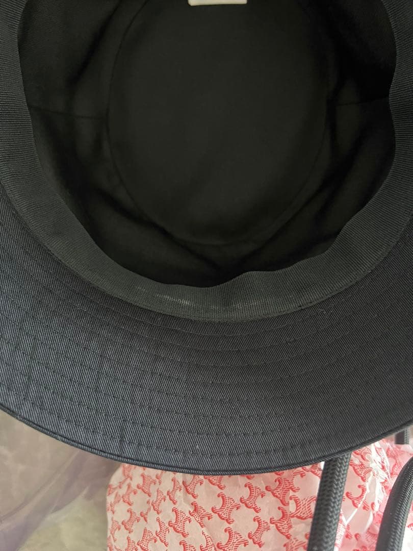 【中古】CELINE ブラック バケットハット L