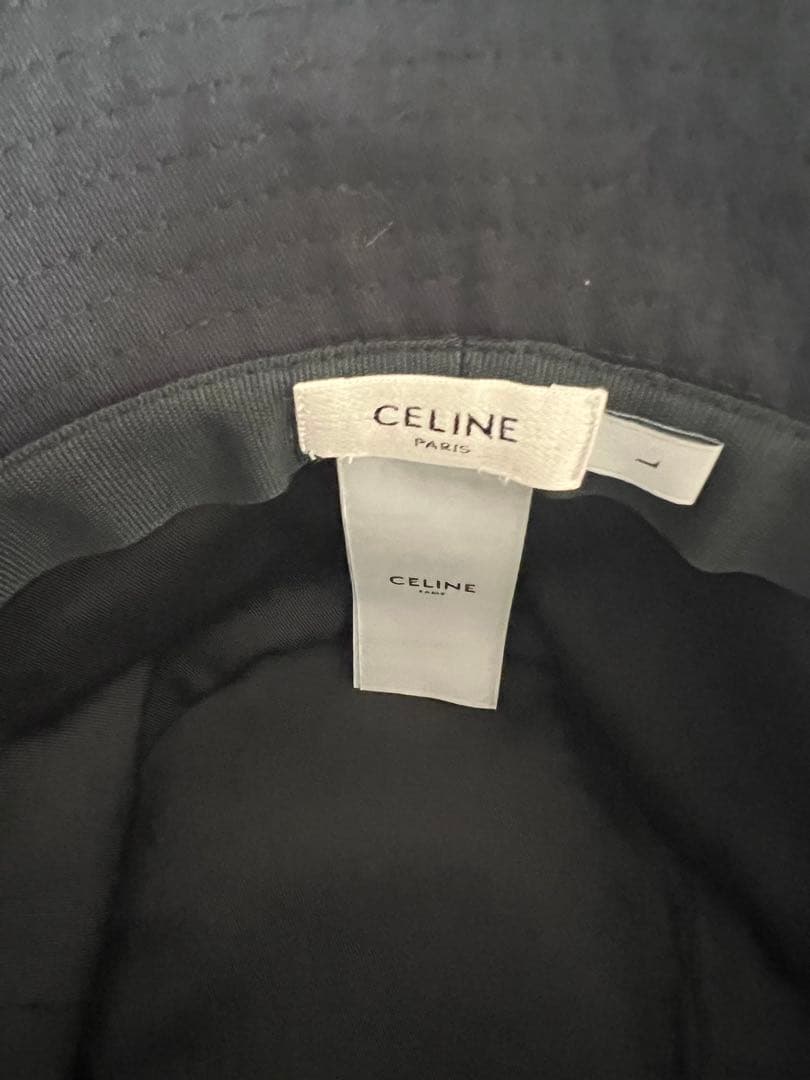 【中古】CELINE ブラック バケットハット L