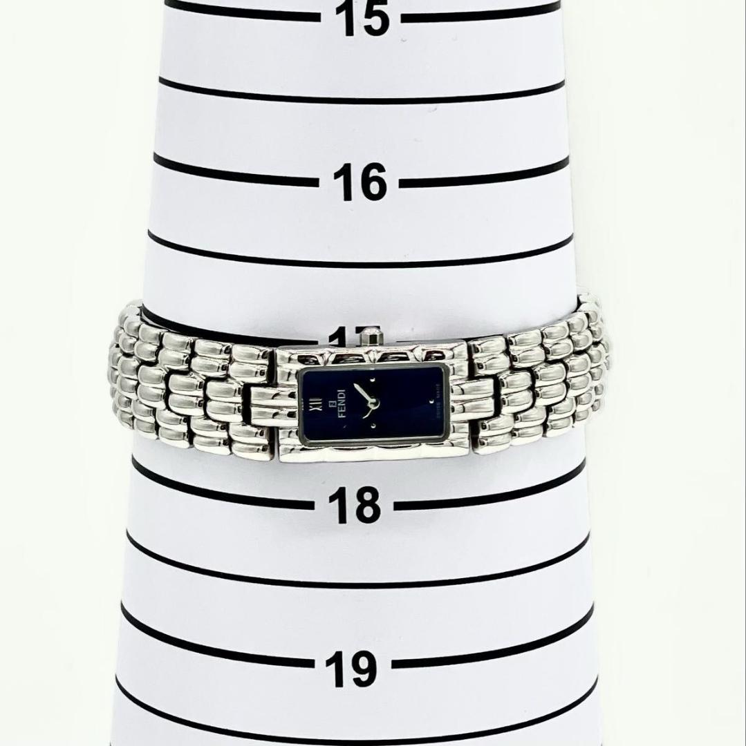 【稼働/新品電池】美品 フェンディ 660L 青文字盤 オロロジ QZ 腕時計