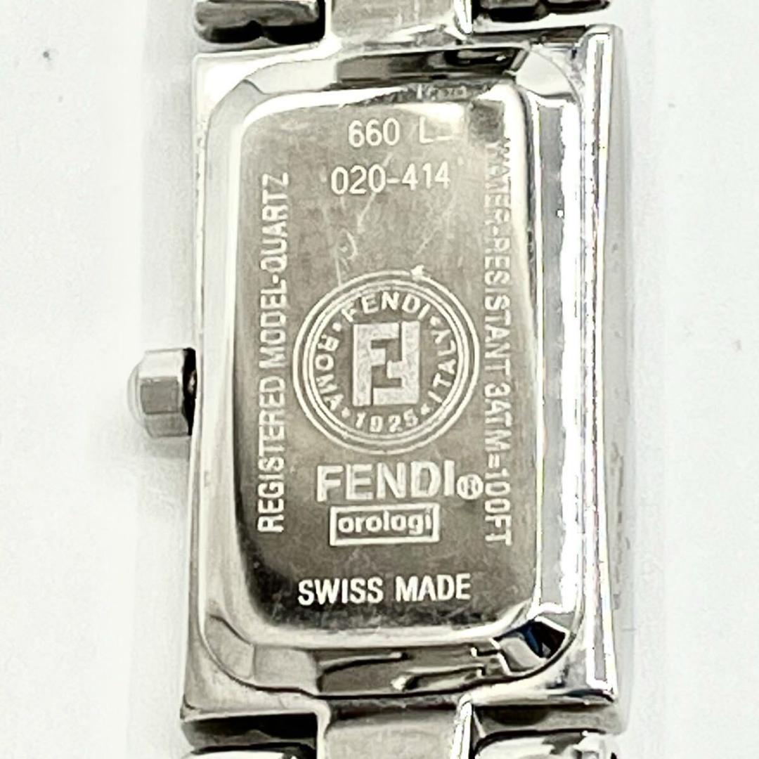 【稼働/新品電池】美品 フェンディ 660L 青文字盤 オロロジ QZ 腕時計