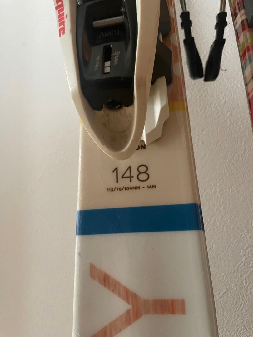 ROXY スキー板 148cm ストック付き95cm