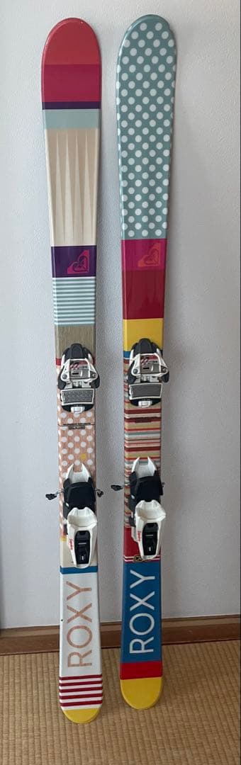 ROXY スキー板 148cm ストック付き95cm